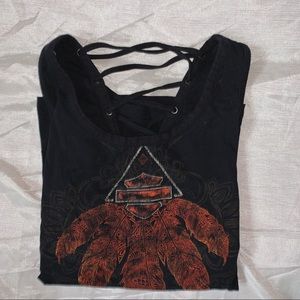 Lace up Harley Davidson Tank Top
